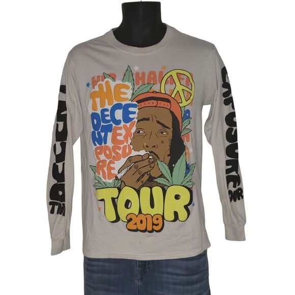Wiz Khalifa 2019 The‎ Decent Exposure Long Sleeve Sz S Concert Tshirt - Picture 1 of 6